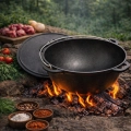 Gusseisen Kazan 12 l mit Deckel - Premium
