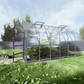 Polycarbonat-Gewächshaus Standard mit Fundamentrahmen und automatischer Belüftung, 4 Meter tiefe