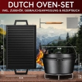 GUSSKÖNIG Dutch Oven 10 Set mit Pfanne, Saucentopf und Zubehör in Holzkiste