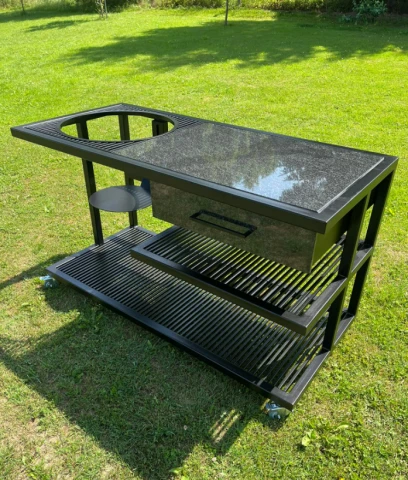 Outdoorküche 200 cm für Kamado-BBQ
