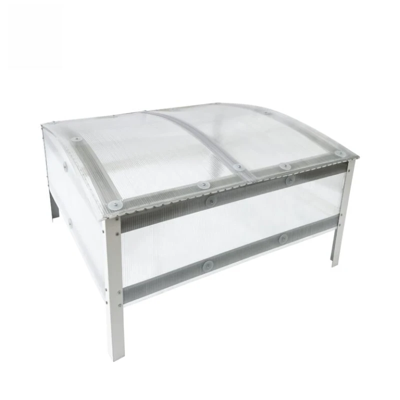 Frühbeet 100x90, verzinktem Metall und Polycarbonat Stegdoppelplatten