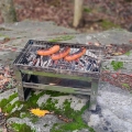 Campinggrill klappbar tragbarer Holzkohlegrill mit Tasche