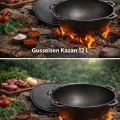 12l - 15 l Gusseisen Topf - Gusseisen Uzbek Kasan - Runder Boden
