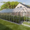 Gewächshaus Haus aus Polycarbonat und verzinktem Stahl 10-11 Meter Tiefe