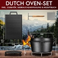 GUSSKÖNIG Dutch Oven Set mit Pfanne, Saucentopf und Zubehör in Holzkiste